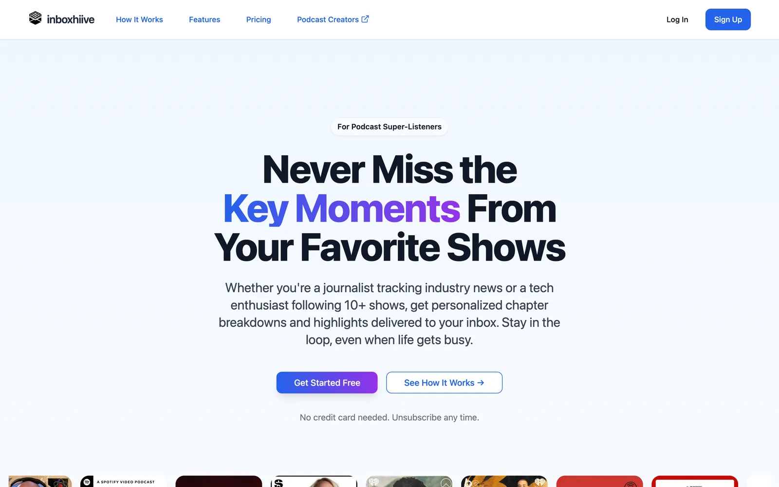 The inboxhiive home page: Never miss the key moments from your favorite shows